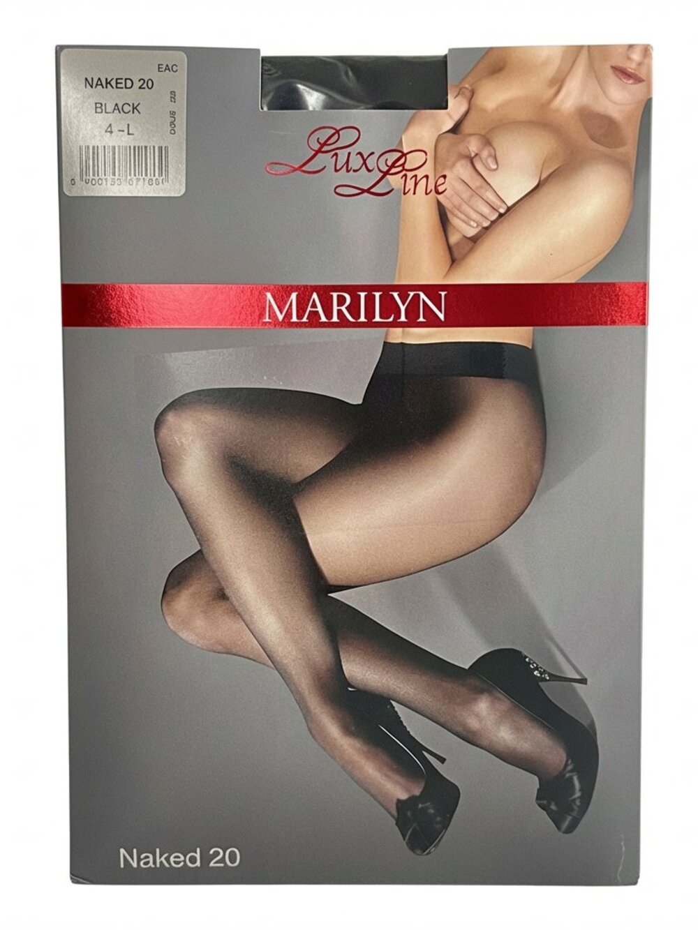 Marilyn Luxe Line Naked 20 Black Tights Large